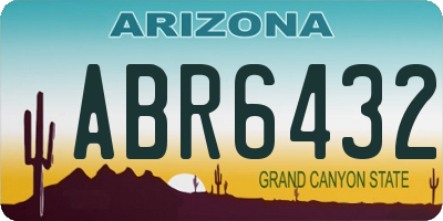 AZ license plate ABR6432