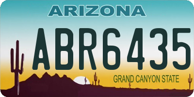 AZ license plate ABR6435