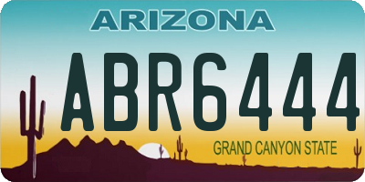 AZ license plate ABR6444