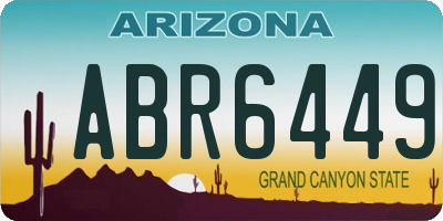 AZ license plate ABR6449