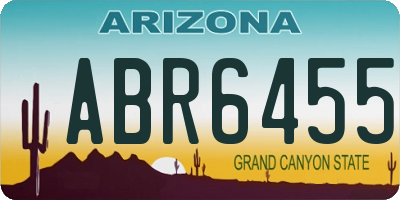 AZ license plate ABR6455