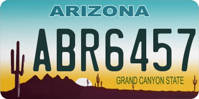 AZ license plate ABR6457