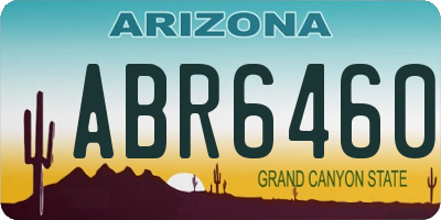 AZ license plate ABR6460