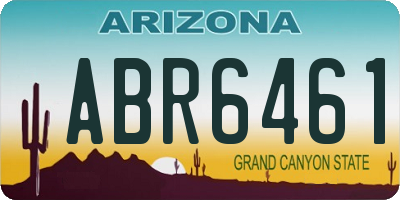 AZ license plate ABR6461