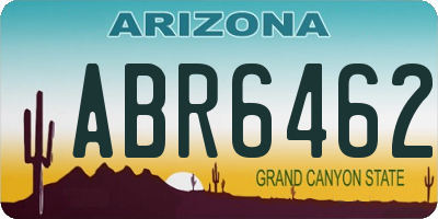 AZ license plate ABR6462