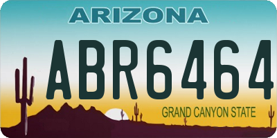 AZ license plate ABR6464