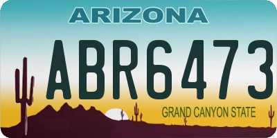 AZ license plate ABR6473