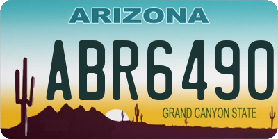 AZ license plate ABR6490