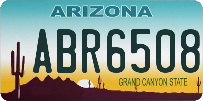 AZ license plate ABR6508