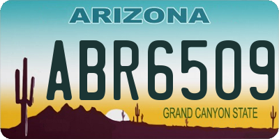 AZ license plate ABR6509