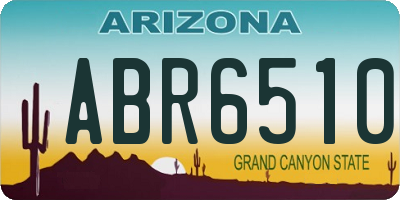 AZ license plate ABR6510