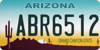 AZ license plate ABR6512