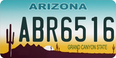 AZ license plate ABR6516