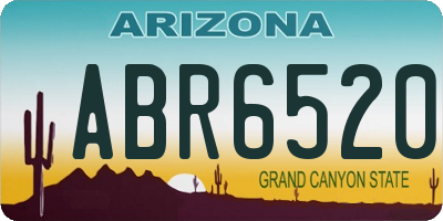 AZ license plate ABR6520