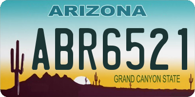 AZ license plate ABR6521