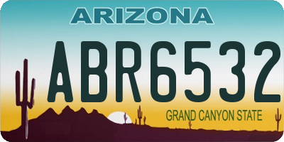 AZ license plate ABR6532