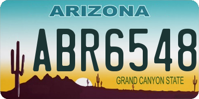 AZ license plate ABR6548
