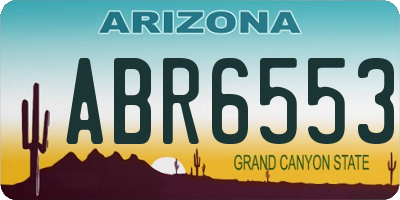 AZ license plate ABR6553