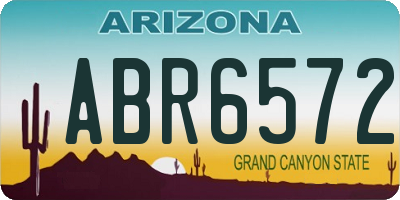 AZ license plate ABR6572