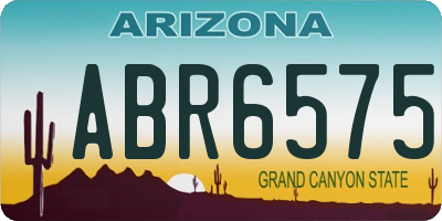 AZ license plate ABR6575