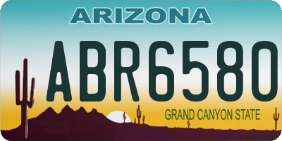 AZ license plate ABR6580