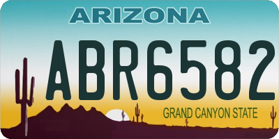 AZ license plate ABR6582