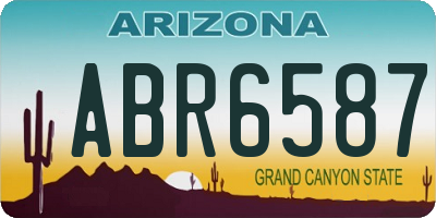 AZ license plate ABR6587