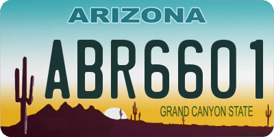AZ license plate ABR6601