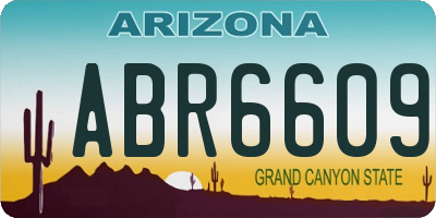 AZ license plate ABR6609