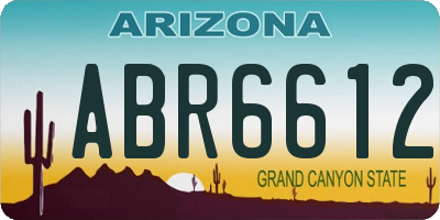 AZ license plate ABR6612