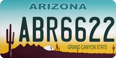 AZ license plate ABR6622