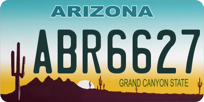 AZ license plate ABR6627