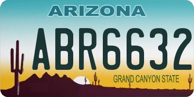 AZ license plate ABR6632