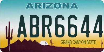 AZ license plate ABR6644