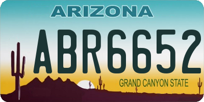 AZ license plate ABR6652
