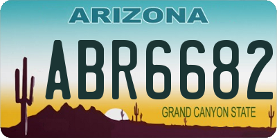 AZ license plate ABR6682