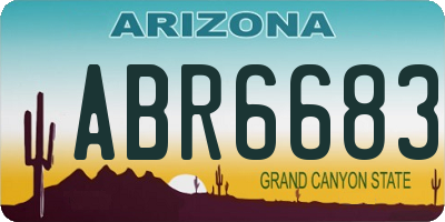 AZ license plate ABR6683