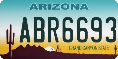 AZ license plate ABR6693