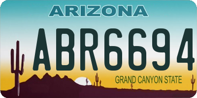AZ license plate ABR6694