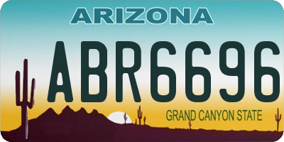 AZ license plate ABR6696