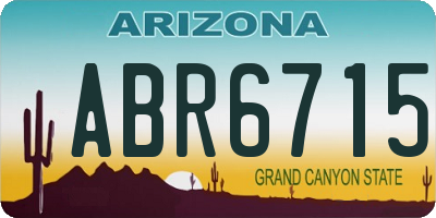 AZ license plate ABR6715