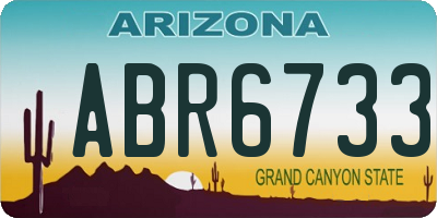AZ license plate ABR6733
