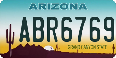 AZ license plate ABR6769