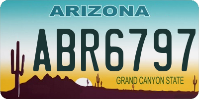 AZ license plate ABR6797