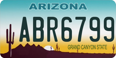 AZ license plate ABR6799