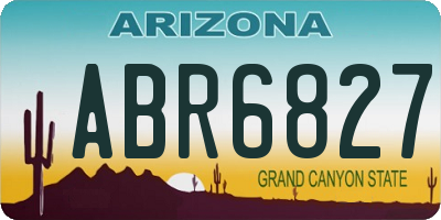 AZ license plate ABR6827