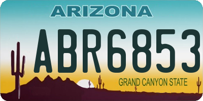 AZ license plate ABR6853