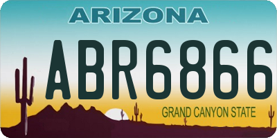 AZ license plate ABR6866