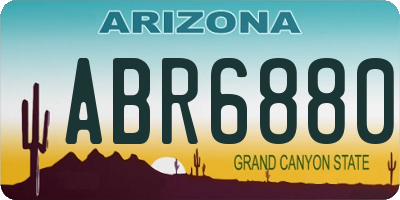 AZ license plate ABR6880