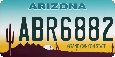 AZ license plate ABR6882
